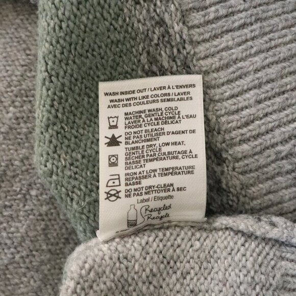 Denver Hayes Women's Sz Lrg Grey Striped Stretch Ribbed Crew Pullover‎ Sweater - Picture 12 of 12